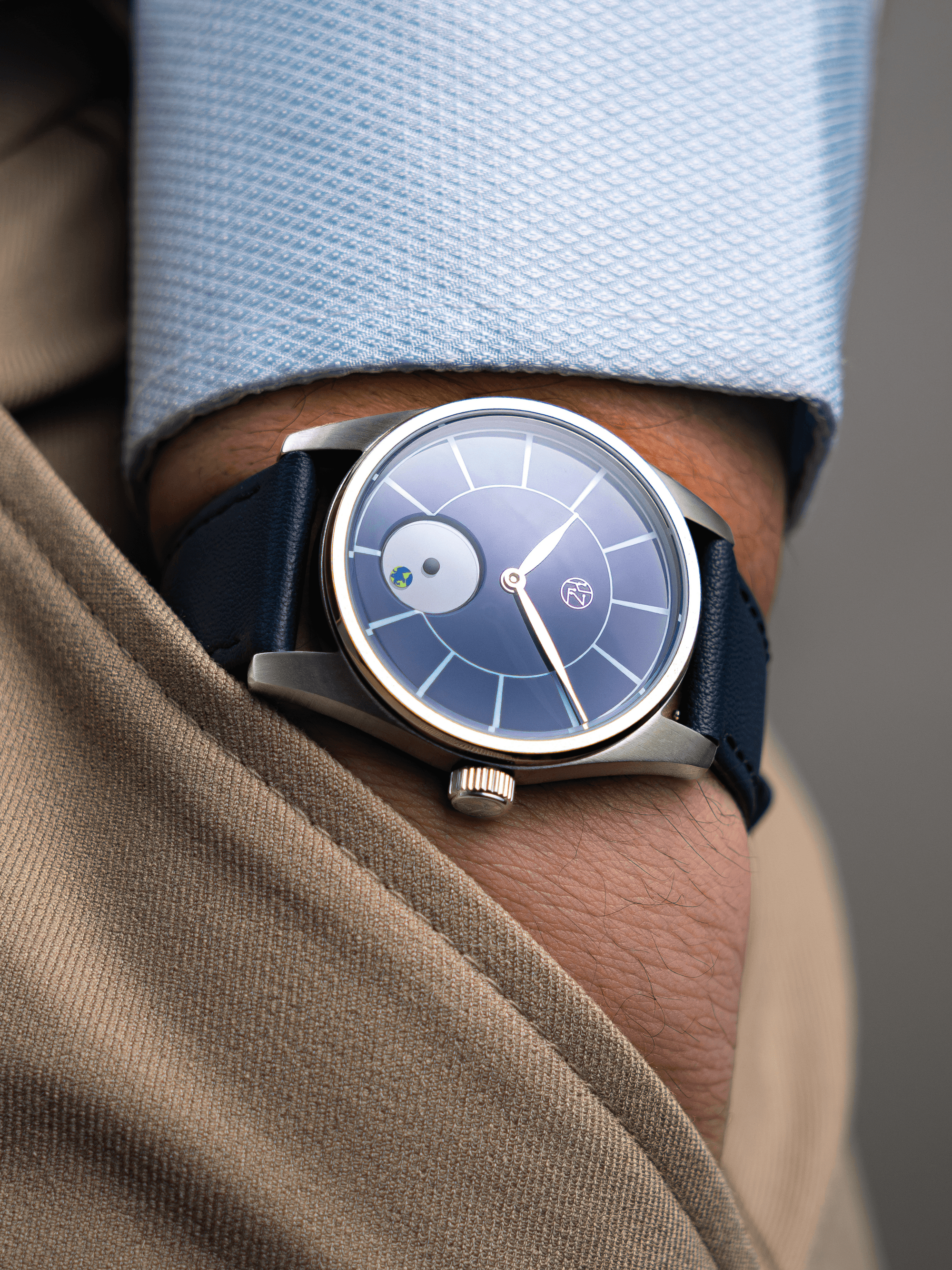 HZ.03 Blue Marble - Blue Enamel